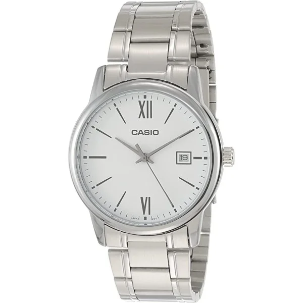 Casio Analog White Dial Stainless Steel Band Watch for Men - MTP-V002D-7B3UDF